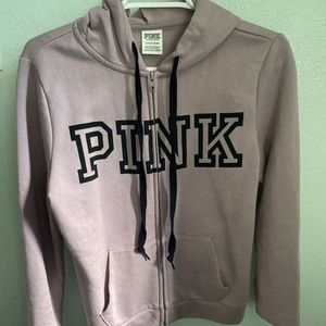 pink zip up jacket with hoodie